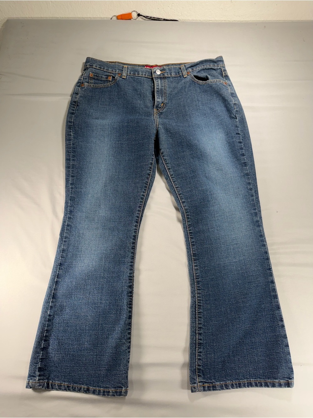 Levi's 515 Nouveau Low Rise Bootcut Jeans 16 Pet M Blue Stretch Denim Y2K #1025